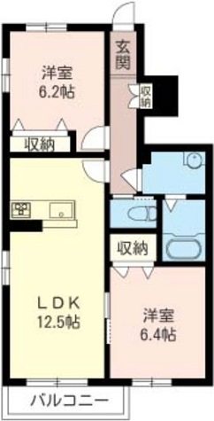 グリューネメイン 101号室 間取り