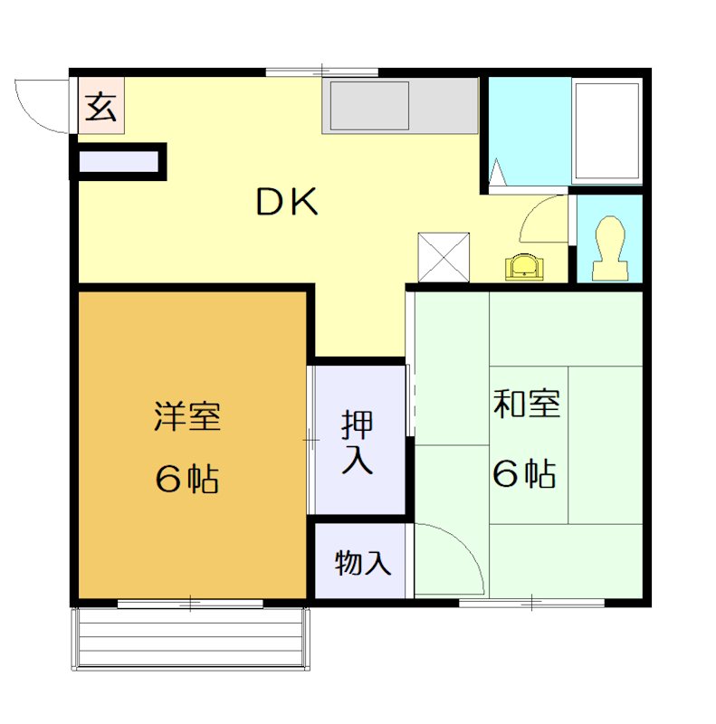 メゾンシンタク 201号室 間取り