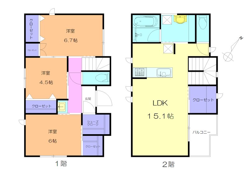 仮称　大谷口一戸建 間取り
