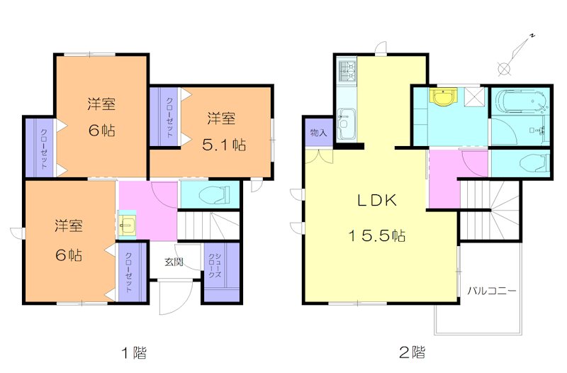 仮称　大谷口一戸建 間取り