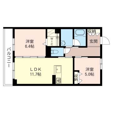 グリーンセント南浦和 206号室 間取り