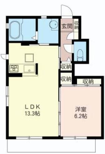 メゾンドリリー 101号室 間取り