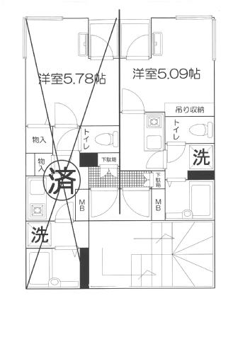 リーブラセンター北 401号室 間取り