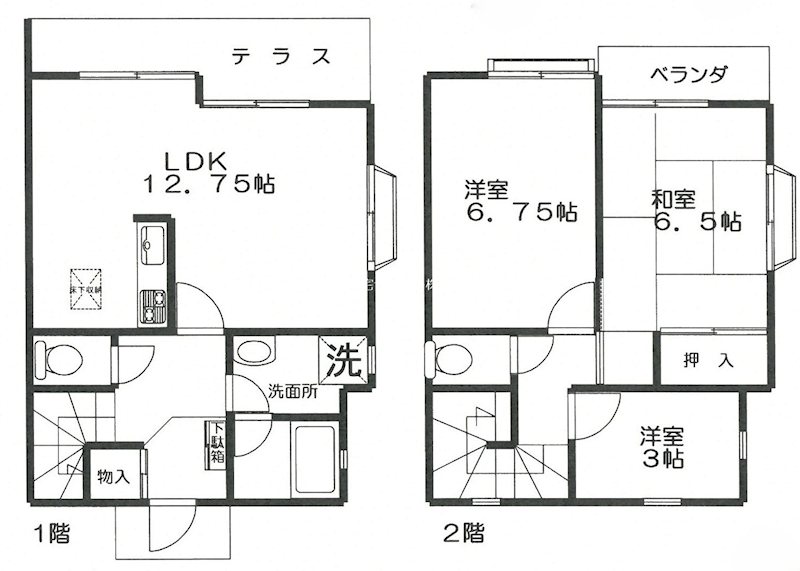 今西テラス B-2号室 間取り