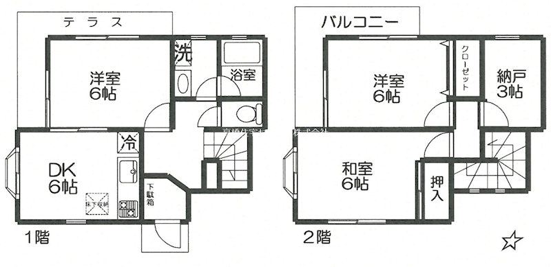 今西テラス C-1号室 間取り