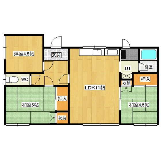 北海道網走郡美幌町西二条南２丁目1番地21 間取り