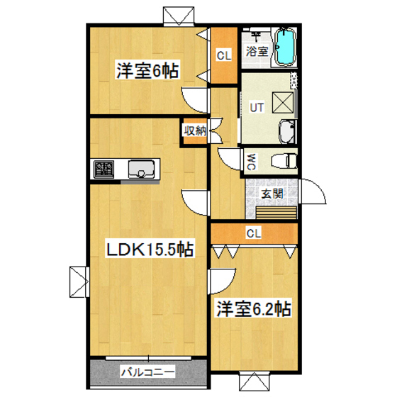 K's Ⅲ（ケーズ3） 間取り