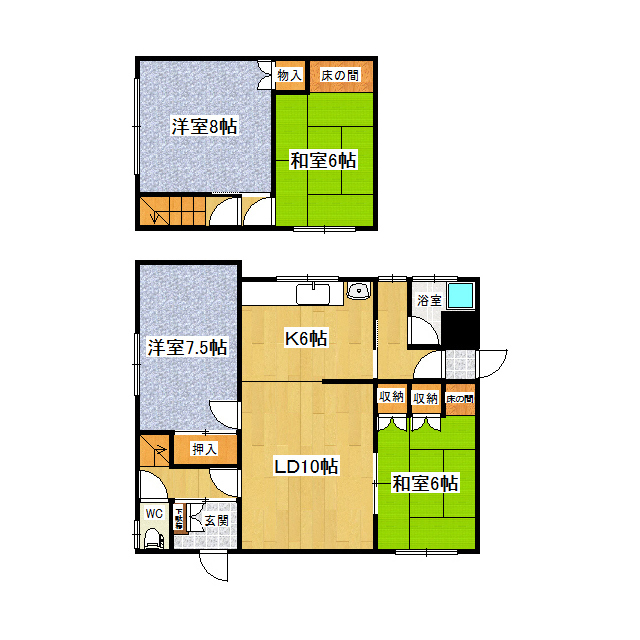 北海道網走郡美幌町日の出２丁目17番地6 間取り