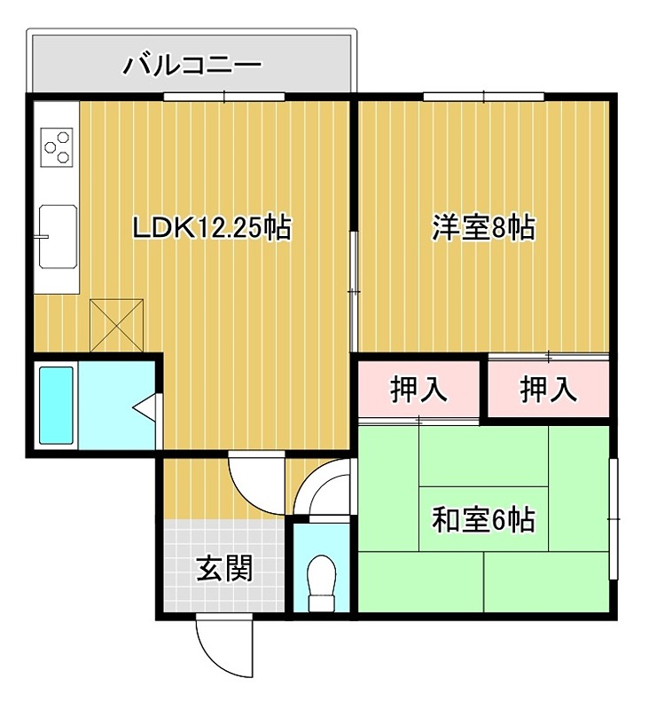 コーポ都 間取り