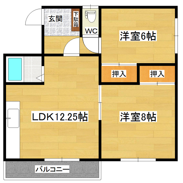 コーポ都 間取り
