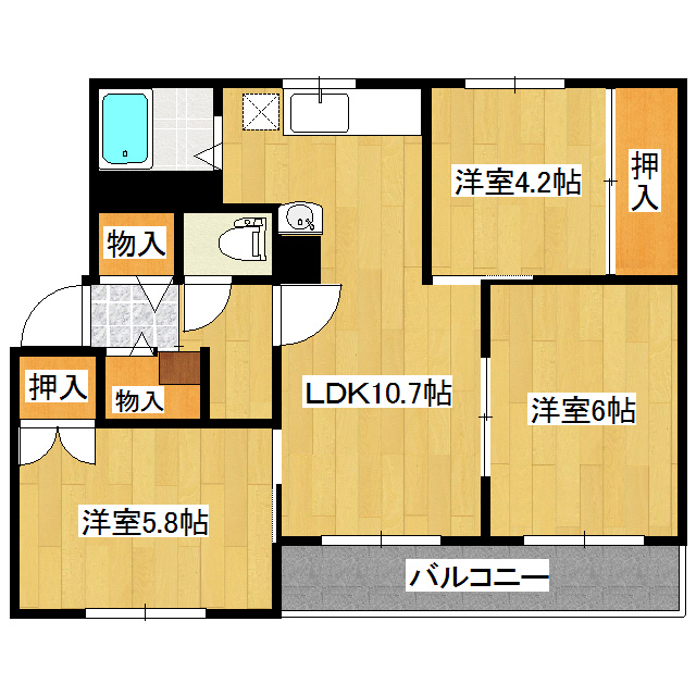 クラージュ春光Ⅱ 間取り