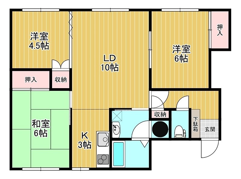 夕陽ヶ丘ハイツ 間取り