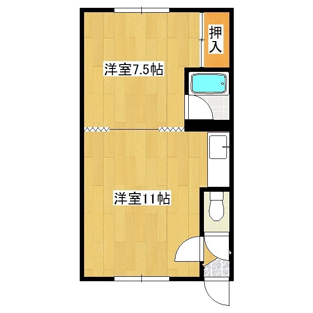 コーポＫ（清見町) 間取り
