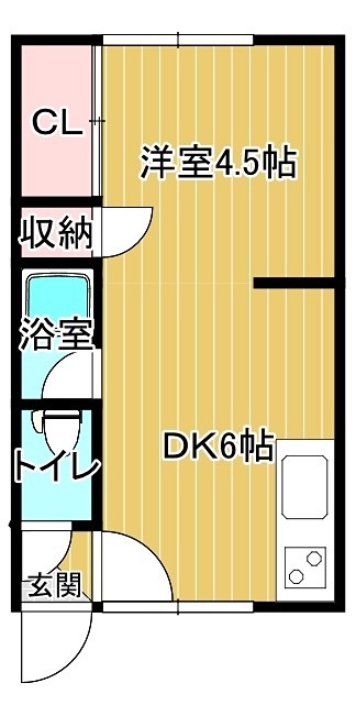 第6日研ハイツ 間取り