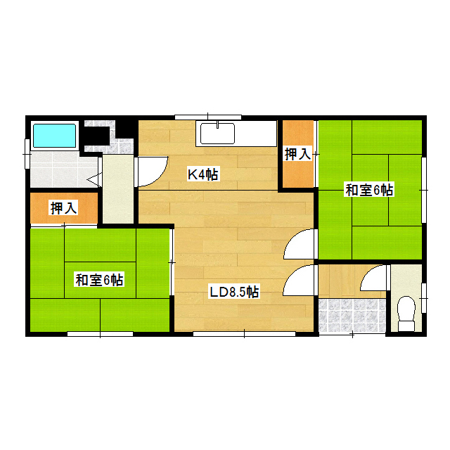 北海道北見市公園町39番地10  間取り