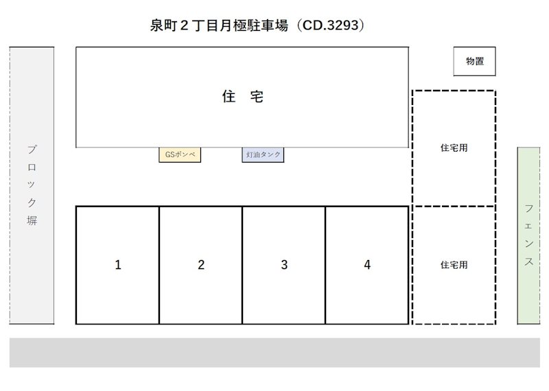 泉町２丁目月極駐車場 間取り