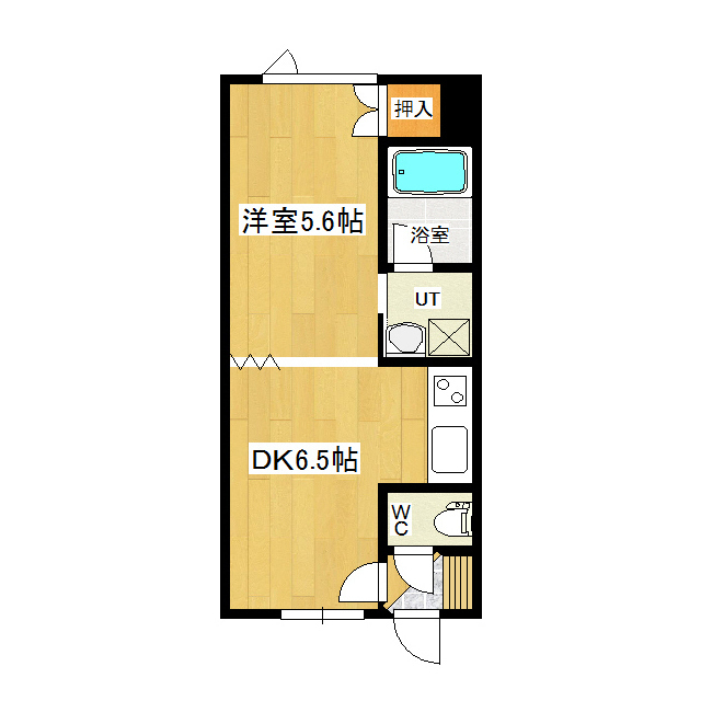 大学ハイツ５ 間取り