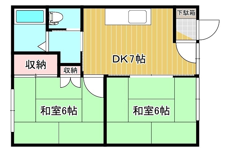 コーポはった 間取り