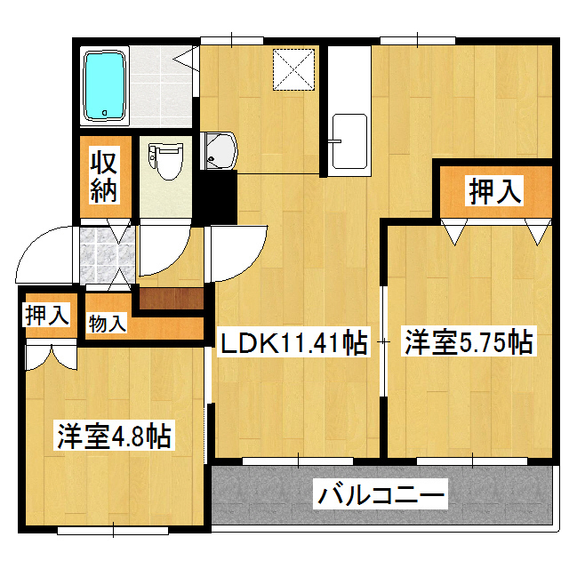 クラージュ春光Ⅱ 間取り