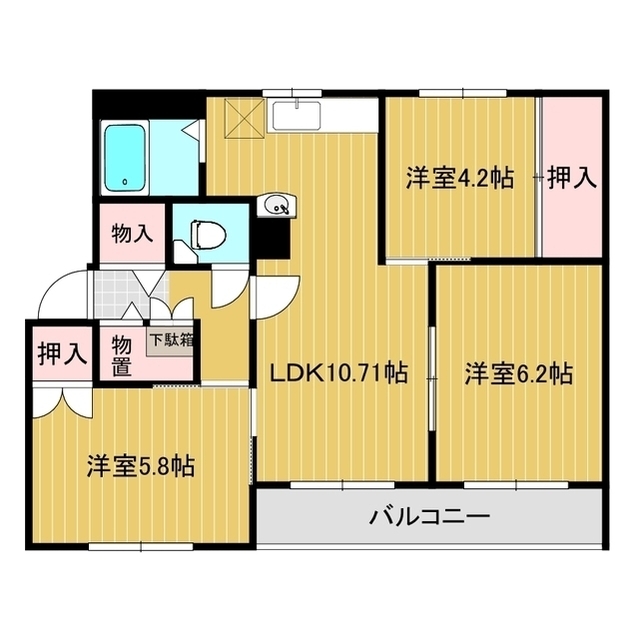 クラージュ春光Ⅰ 間取り
