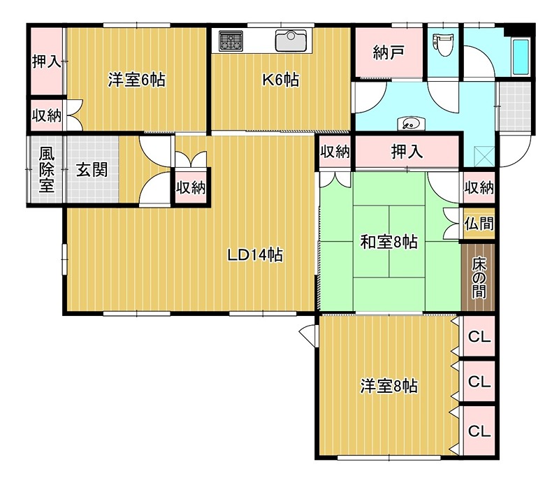 北海道北見市東相内町171-4 間取り