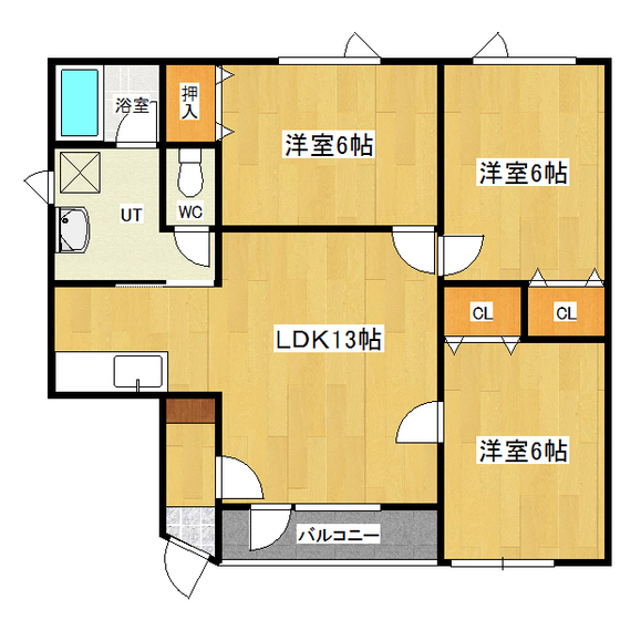 美山スカイハイツ 間取り