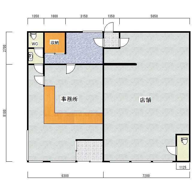 青山北店舗 間取り