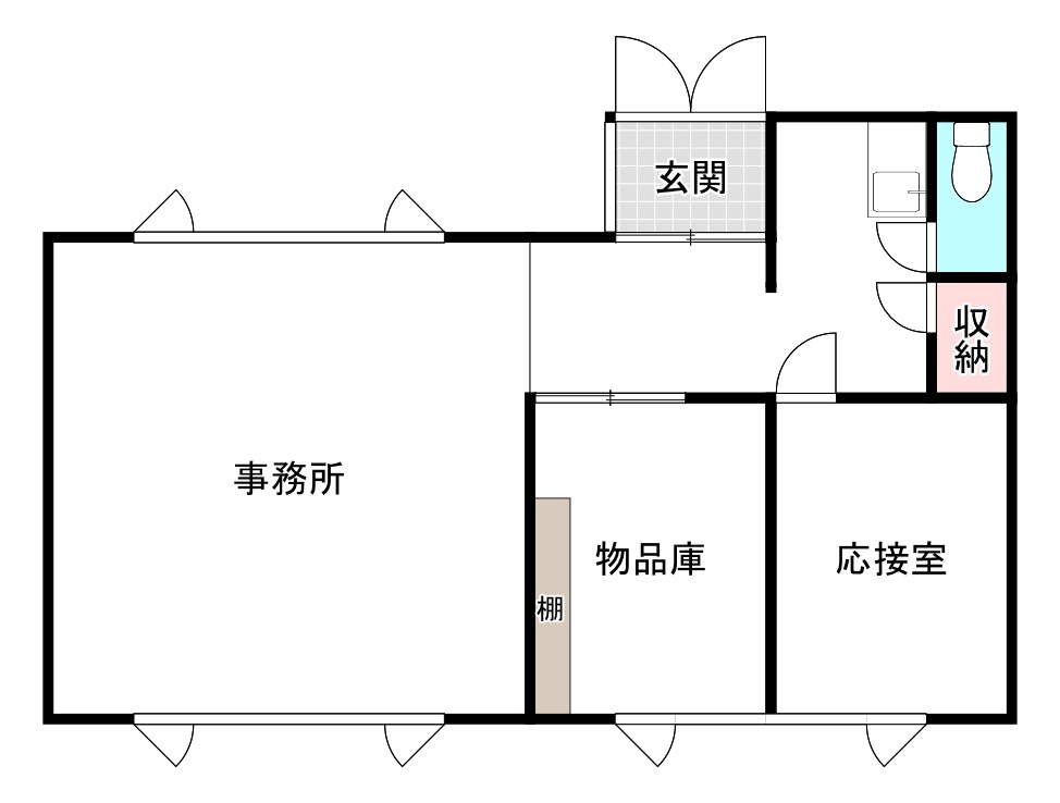 広明町200-16事務所 間取り
