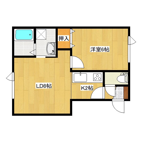 スーパーハイム三輪 間取り