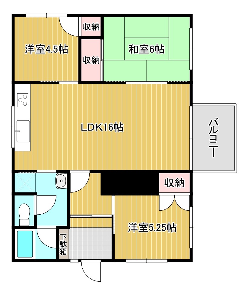 公園町1-2貸室 間取り