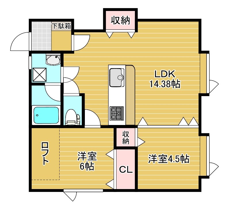 小泉254番地11貸室 間取り