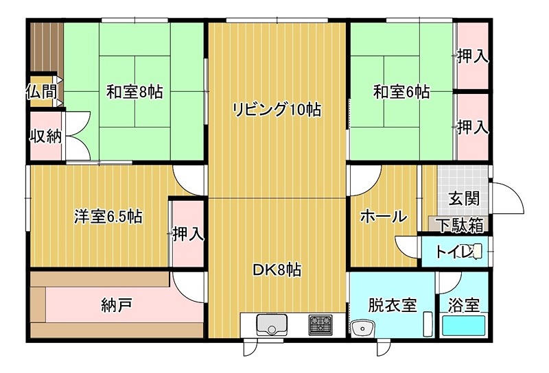 北海道北見市美山町南１０丁目４２番地２６ 間取り