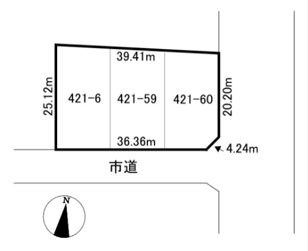 中央三輪１丁目４２１－６貸地 間取り