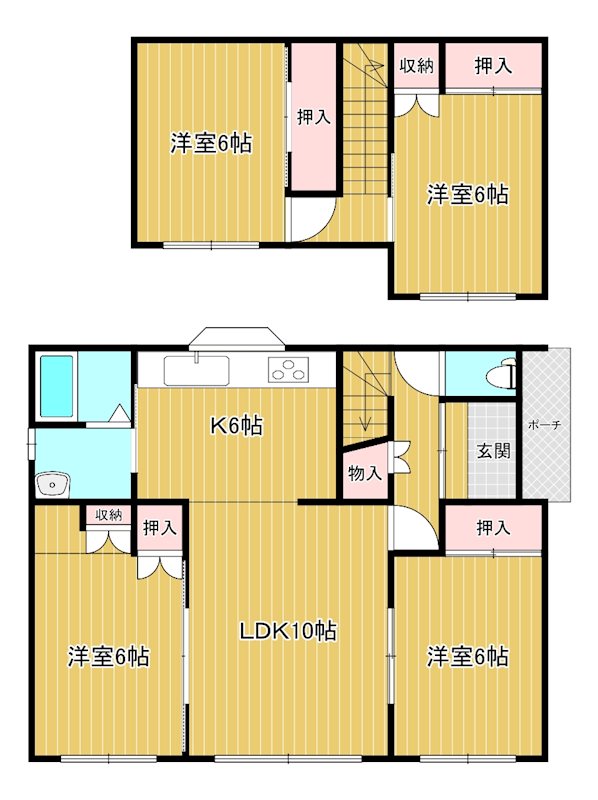 北海道網走郡美幌町稲美68番地52 間取り
