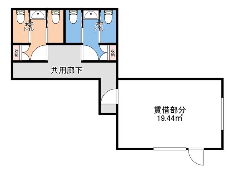 清月町5番地1貸店舗 間取り