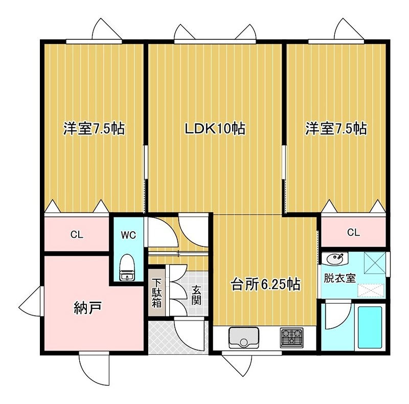 北海道網走郡美幌町青山北３２-１７ 間取り