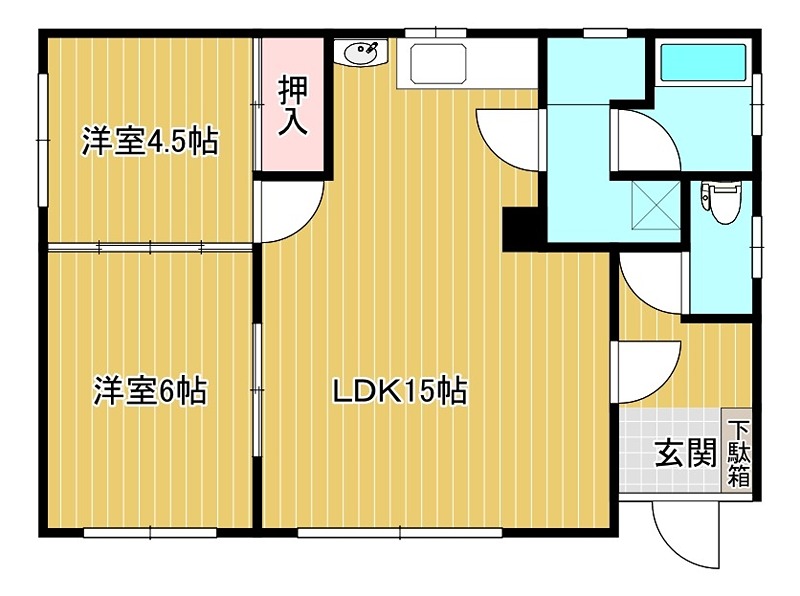 北海道北見市錦町180番地54 間取り