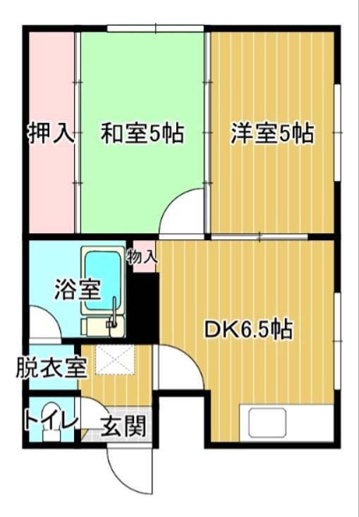 光風荘B 間取り
