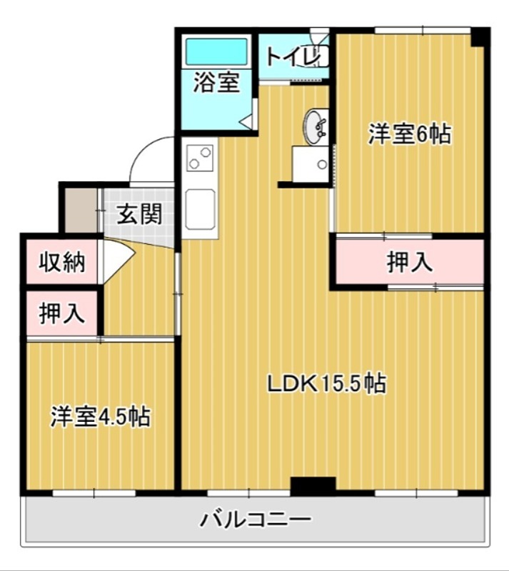 グランメール向陽０１ 間取り