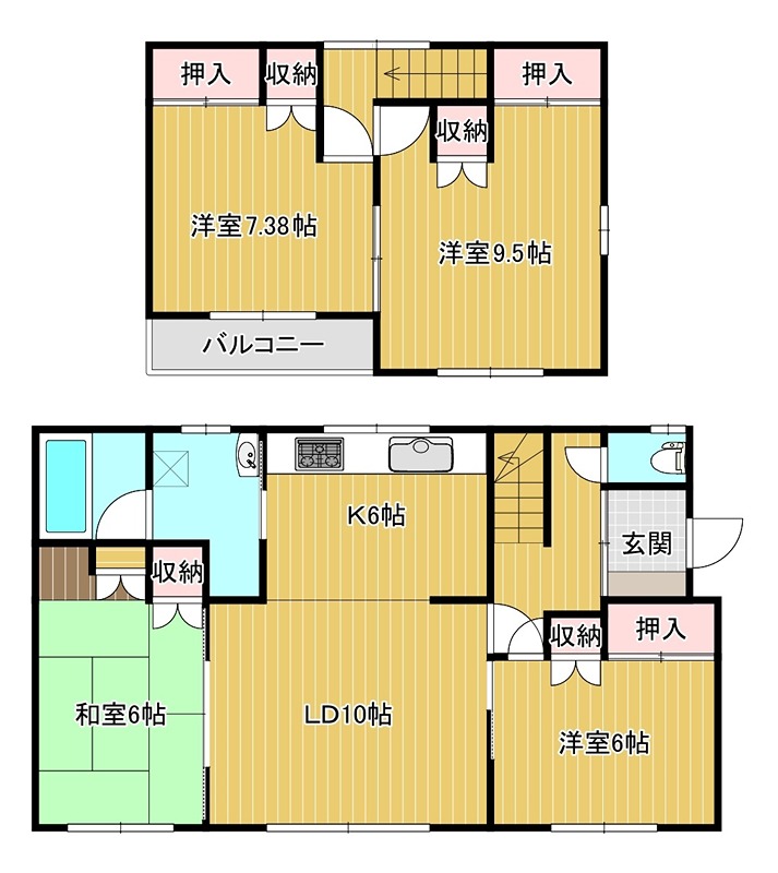 北海道北見市中ノ島町３丁目2-26 間取り
