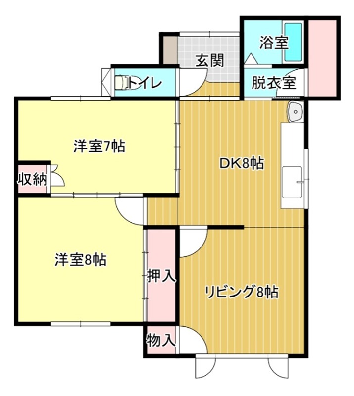 北海道網走市台町３丁目2番18号 間取り