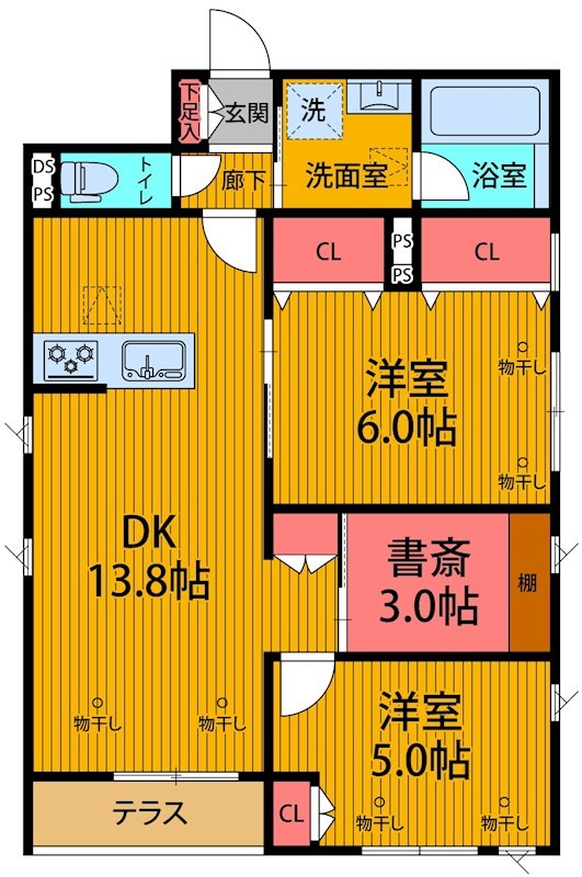 メゾンドイルリッシュ　（太平２丁目メゾン） 間取り