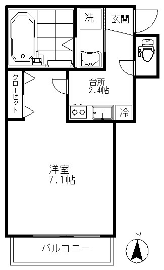 レセーナ滝野川 203号室 間取り