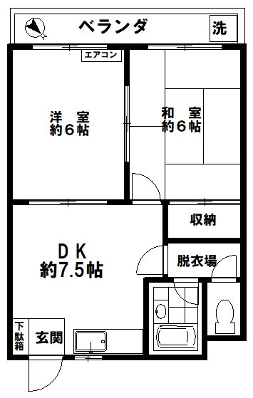 ときわエムハイツ 203号室 間取り