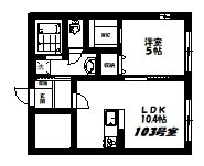 ヘーベルメゾン南常盤台 103号室 間取り