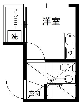 アルト大山 205号室 間取り