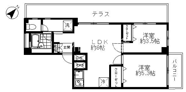 板橋タイガービル 502号室 間取り