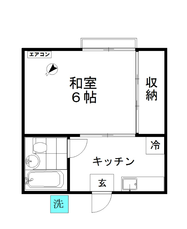 春秋ハウス 202号室 間取り