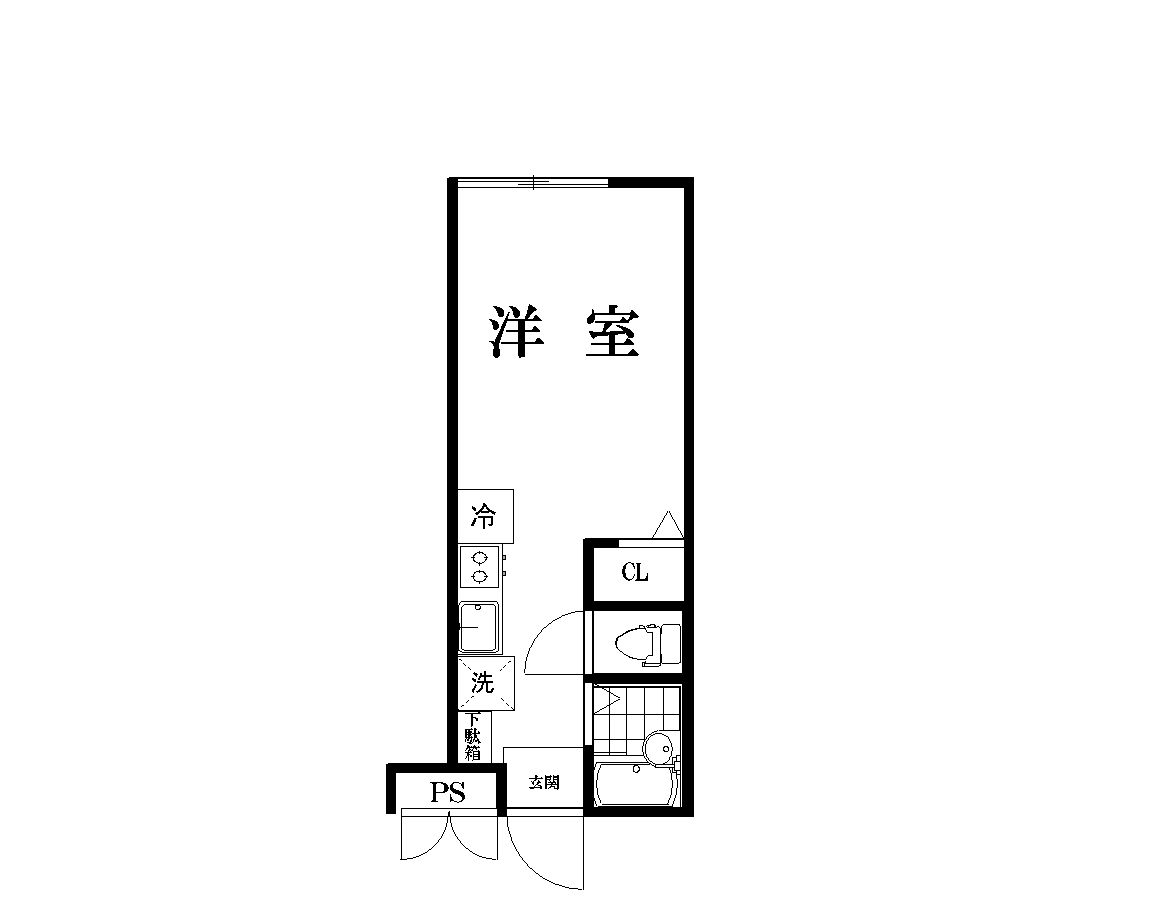 ハイツ津布久 101号室 間取り