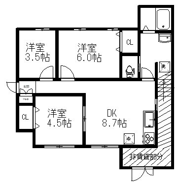 A&M 101号室 間取り